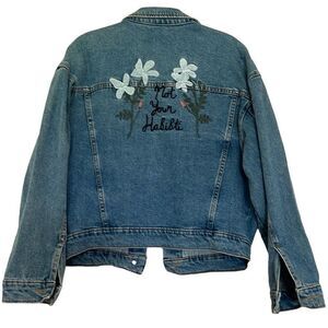 Habibti Denim Jean Jacket Women’s Sz.3 Personalized